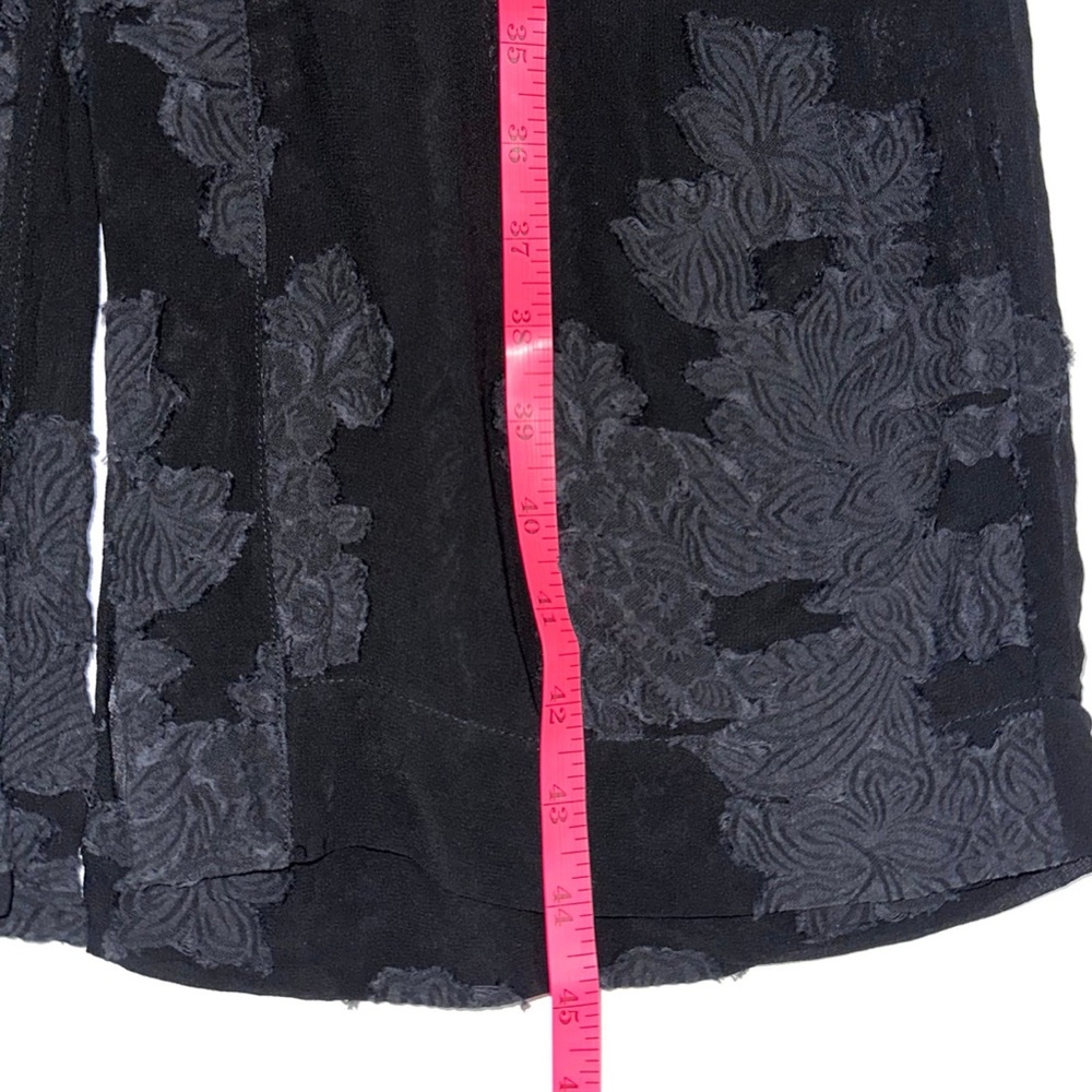 Aritzia Wilfred Black Durante Robe Sheer Floral duster - Picture 7 of 14